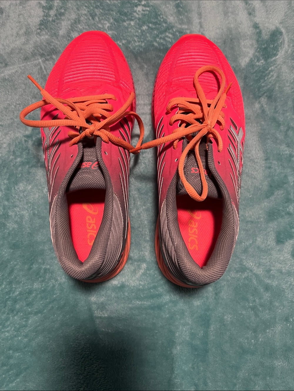 Asics Neon Pink and Orange Women's Running Shoes